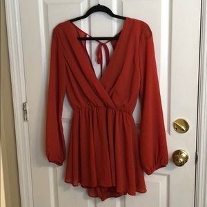 Burnt orange romper size S